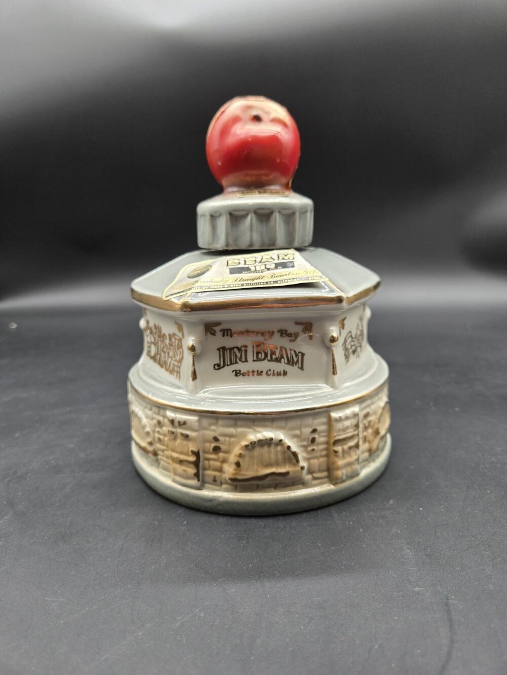 Vtg Jim Beam Monteray Bay Bottle Club Kentucky Straight Bourbon Whiskey Decanter